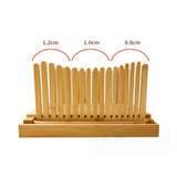 Maxbell Bamboo Bread Slicers Crumb Catcher Compact Folding for Kitchen Baking Slicing style A