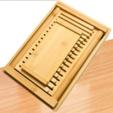 Maxbell Bamboo Bread Slicers Crumb Catcher Compact Folding for Kitchen Baking Slicing style A