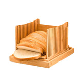 Maxbell Bamboo Bread Slicers Crumb Catcher Compact Folding for Kitchen Baking Slicing style A