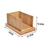 Maxbell Bamboo Bread Slicers Crumb Catcher Compact Folding for Kitchen Baking Slicing style B