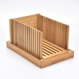 Maxbell Bamboo Bread Slicers Crumb Catcher Compact Folding for Kitchen Baking Slicing style B