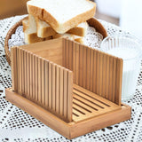 Maxbell Bamboo Bread Slicers Crumb Catcher Compact Folding for Kitchen Baking Slicing style B