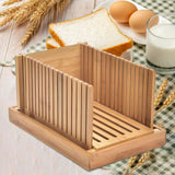 Maxbell Bamboo Bread Slicers Crumb Catcher Compact Folding for Kitchen Baking Slicing style B