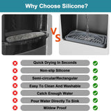 Maxbell Refrigerator Water Drip Tray Silicone for Water Dispenser Fridge Ice Machine gray