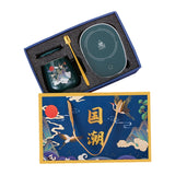 Maxbell Coffee Warmer and Mug Spoon Set New Year Beverage Cup Warmer for Office Home Green