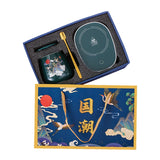 Maxbell Coffee Warmer and Mug Spoon Set New Year Beverage Cup Warmer for Office Home Green