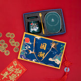 Maxbell Coffee Warmer and Mug Spoon Set New Year Beverage Cup Warmer for Office Home Green