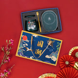 Maxbell Coffee Warmer and Mug Spoon Set New Year Beverage Cup Warmer for Office Home Green