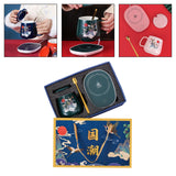 Maxbell Coffee Warmer and Mug Spoon Set New Year Beverage Cup Warmer for Office Home Green