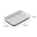 Maxbell Drain Board Serving Tray Large Kitchen Organizer for Countertop Coffee Table White