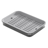 Maxbell Drain Board Serving Tray Large Kitchen Organizer for Countertop Coffee Table Black