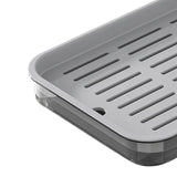 Maxbell Drain Board Serving Tray Large Kitchen Organizer for Countertop Coffee Table Black