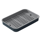 Maxbell Drain Board Serving Tray Large Kitchen Organizer for Countertop Coffee Table Blue