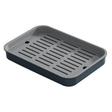 Maxbell Drain Board Serving Tray Large Kitchen Organizer for Countertop Coffee Table Blue