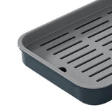 Maxbell Drain Board Serving Tray Large Kitchen Organizer for Countertop Coffee Table Blue