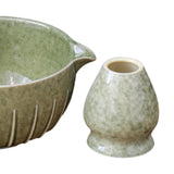 Maxbell Japanese Matcha Bowl and Whisk Holder Gift Tea Accessories for Matcha Powder Green