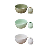 Maxbell Japanese Matcha Bowl and Whisk Holder Gift Tea Accessories for Matcha Powder Green