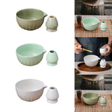 Maxbell Japanese Matcha Bowl and Whisk Holder Gift Tea Accessories for Matcha Powder Green