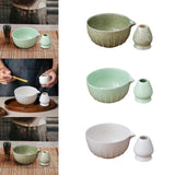 Maxbell Japanese Matcha Bowl and Whisk Holder Gift Tea Accessories for Matcha Powder Green