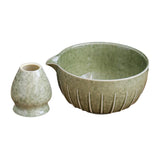 Maxbell Japanese Matcha Bowl and Whisk Holder Gift Tea Accessories for Matcha Powder Green