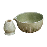 Maxbell Japanese Matcha Bowl and Whisk Holder Gift Tea Accessories for Matcha Powder Green