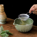Maxbell Japanese Matcha Bowl and Whisk Holder Gift Tea Accessories for Matcha Powder Green