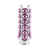 Maxbell Coffee Pod Holder Iron Elegant Coffee Capsule 360 Degree Rotating Stand Rack
