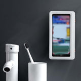 Maxbell Waterproof Shower Phone Box Shower Phone Case for Kitchen Bathroom Mirror