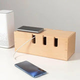 Maxbell Power Strip Box Portable Cable Management Box for Office Protects TV USB Hubs