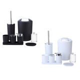 Maxbell Bathroom Accessories Set Housewarming Gift 8 Piece for Household Hotel Clubs black