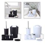 Maxbell Bathroom Accessories Set Housewarming Gift 8 Piece for Household Hotel Clubs black