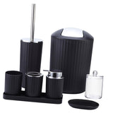 Maxbell Bathroom Accessories Set Housewarming Gift 8 Piece for Household Hotel Clubs black