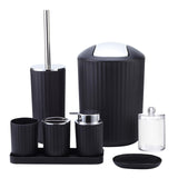 Maxbell Bathroom Accessories Set Housewarming Gift 8 Piece for Household Hotel Clubs black