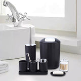 Maxbell Bathroom Accessories Set Housewarming Gift 8 Piece for Household Hotel Clubs black