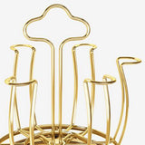 Maxbell Cup Drying Rack Portable Mug Draining Organizer for Living Room Cabinet Home Golden