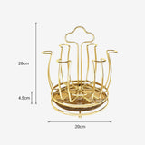 Maxbell Cup Drying Rack Portable Mug Draining Organizer for Living Room Cabinet Home Golden