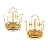 Maxbell Cup Drying Rack Portable Mug Draining Organizer for Living Room Cabinet Home Golden