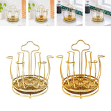 Maxbell Cup Drying Rack Portable Mug Draining Organizer for Living Room Cabinet Home Golden