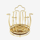 Maxbell Cup Drying Rack Portable Mug Draining Organizer for Living Room Cabinet Home Golden