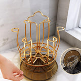 Maxbell Cup Drying Rack Portable Mug Draining Organizer for Living Room Cabinet Home Golden