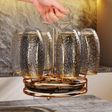 Maxbell Cup Drying Rack Portable Mug Draining Organizer for Living Room Cabinet Home Golden