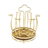 Maxbell Cup Drying Rack Portable Mug Draining Organizer for Living Room Cabinet Home Golden