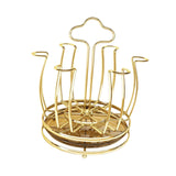 Maxbell Cup Drying Rack Portable Mug Draining Organizer for Living Room Cabinet Home Golden