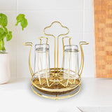 Maxbell Cup Drying Rack Portable Mug Draining Organizer for Living Room Cabinet Home Golden