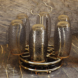 Maxbell Cup Drying Rack Portable Mug Draining Organizer for Living Room Cabinet Home Golden