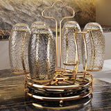Maxbell Cup Drying Rack Portable Mug Draining Organizer for Living Room Cabinet Home Golden