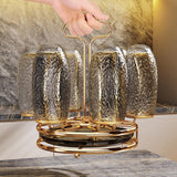 Maxbell Cup Drying Rack Portable Mug Draining Organizer for Living Room Cabinet Home Golden