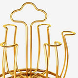 Maxbell Cup Drying Rack Portable Mug Draining Organizer for Living Room Cabinet Home Pink Golden