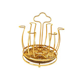 Maxbell Cup Drying Rack Portable Mug Draining Organizer for Living Room Cabinet Home Pink Golden