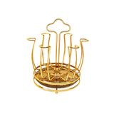 Maxbell Cup Drying Rack Portable Mug Draining Organizer for Living Room Cabinet Home Pink Golden